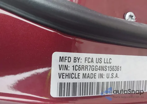 2022 Ram 1500 Classic Warlock 4X4 6'4 Box из США, поврежденный, VIN 1C6RR7GG4NS156361